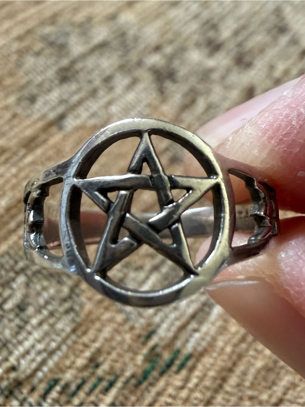 Sterling Silver Pentagram Women’s Ring from Witch’s Estate Sale size 6.5-7